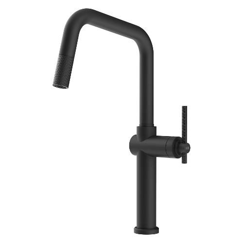 Miscelatore lavello doccetta estraibile HABITO Matt black 60652 299