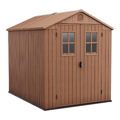Casetta giardino termoplastica (190x244x221cm) DARWIN 6X8 FF Marrone K255778K580KK