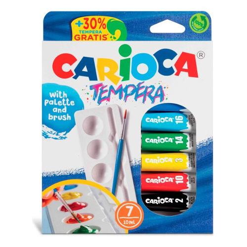Tempera Colori assortiti 7 pz + tavolozza e pennello 40011
