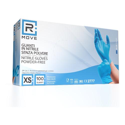 Guanti monouso 100 pz Medical Blu taglia XS RMGLBL100005