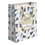 Borsa Natale Blu-Oro 31x45x12 BNSC37