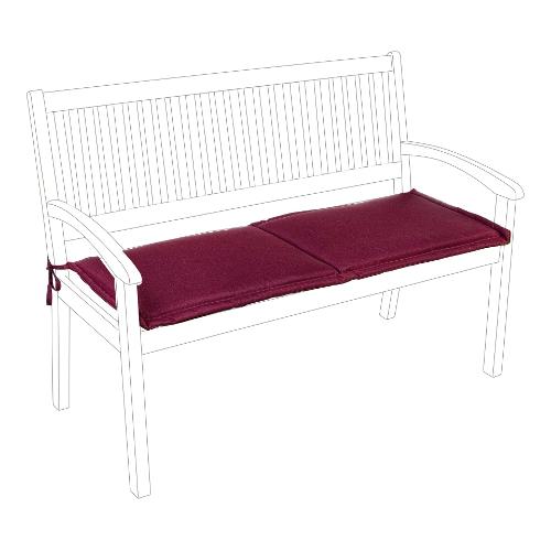 Cuscino panca poliestere POLY180 2 posti Bordeaux 0806375 (115x47x3cm) Sfoderabile 0806375