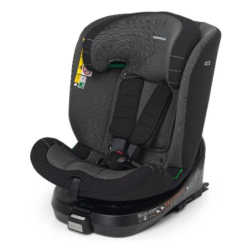 Seggiolino auto I-Size 40 - 150 cm ITURN Duo Fix girevole reclinabile Black 9700414201