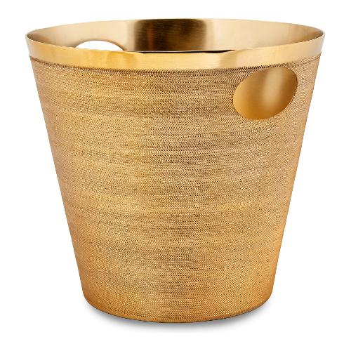 Secchiello Porta Champagne E Vino In Acciaio Inox Oro Rosa – 20x24x21,5 Cm, Elegante E Leggero Per Eventi E Regali