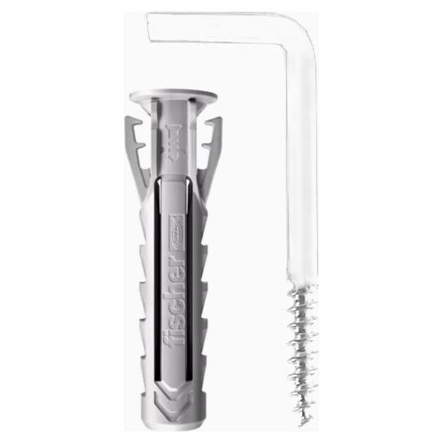 Set tasselli plastica con gancio appendiquadri (4mm) Sx Plus 4x20 G K ( 10 pz) Bianco 567557