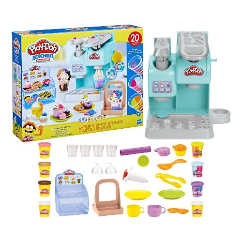 Pasta modellabile ( 8 vasetti 57gr, 2 da 28gr e accessori ) Super Colorful Cafè playset PLAY DOH F58365L0