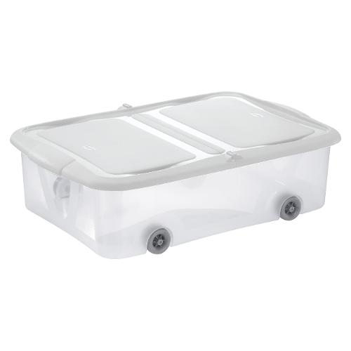 Contenitore salvaspazio STOCK BOX Sottoletto con Ruote Bianco 25L  8035298A78