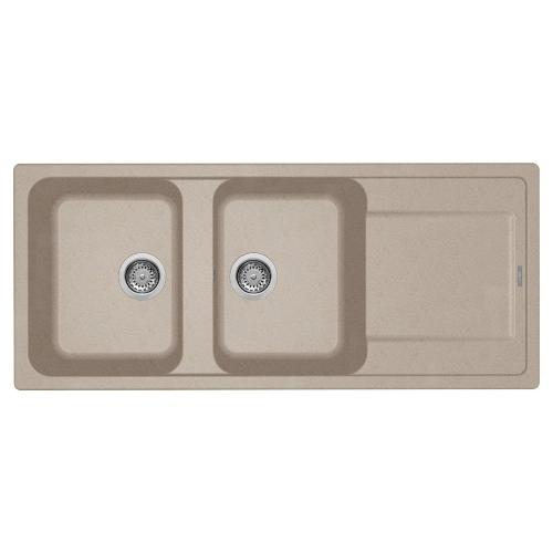 Lavello 2 vasche (116x50cm) LIFE 500 Avena Opaco LG250051