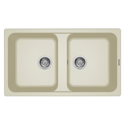 Lavello 2 vasche (86x50cm) LIFE 450 Bianco antico Opaco LG245062