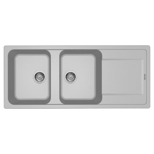 Lavello 2 vasche (116x50cm) LIFE 500 Nuvola Opaco LM250079