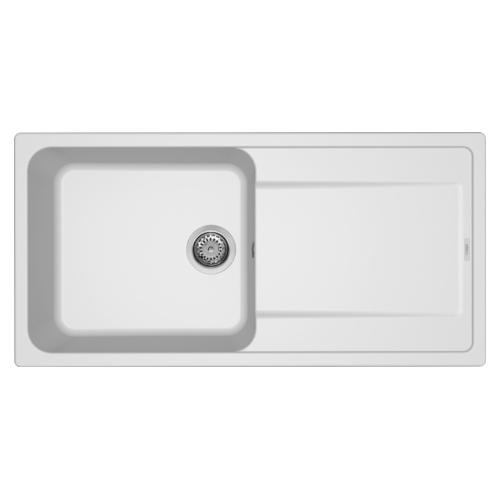 Lavello 1 vasca (100x50cm) LIFE 480 Bianco Opaco LG248068
