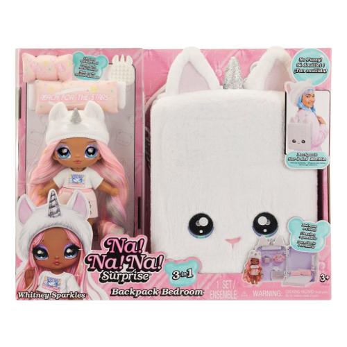 Bambola Backpack 3 in 1 Bedroom Unicorn Whitney NA!NA!NA! SURPRISE 592365