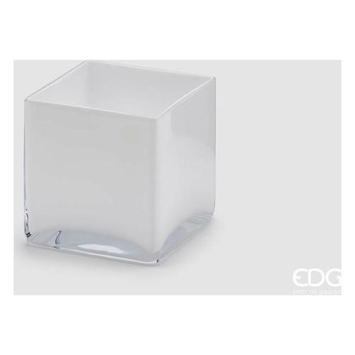 Vaso Vetro (15x15x15cm) Cubo Bianco 109933 10