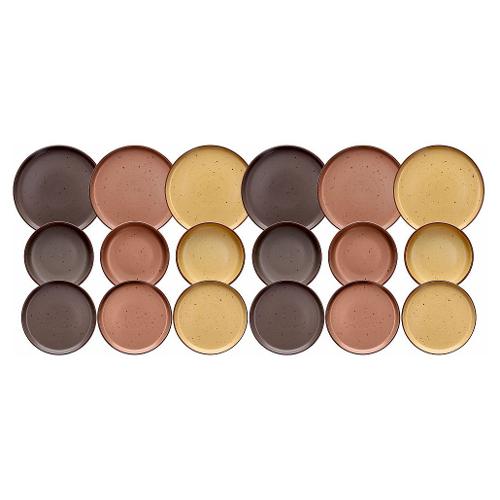 Servizio piatti Stoneware 18 pz BRUGES Multicolor UR17018M212