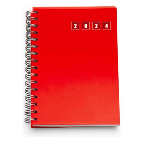 Agenda settimanale 2024 12m Gen-Dic Spiral Rosso (17x24 cm) 87769