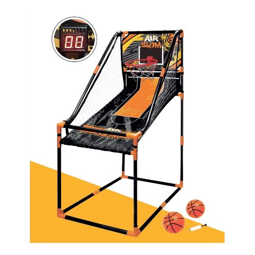 Set pallacanestro Air Slam display elettronico (62x145x91cm) SPORT ONE Nero e Arancio 703200086