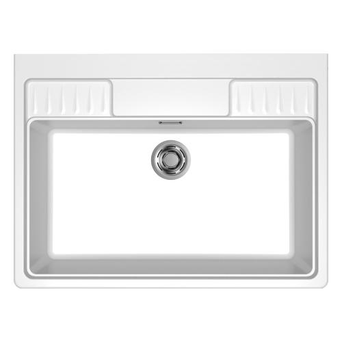 Lavello 1 vasca (90x66,5cm) SPAZIO 900 EXTRA White Opaco LKS90096XLP