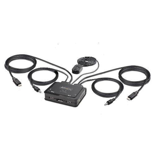 Kvm switch USB C 4K Black C2 D46 UC2 CBL KVM