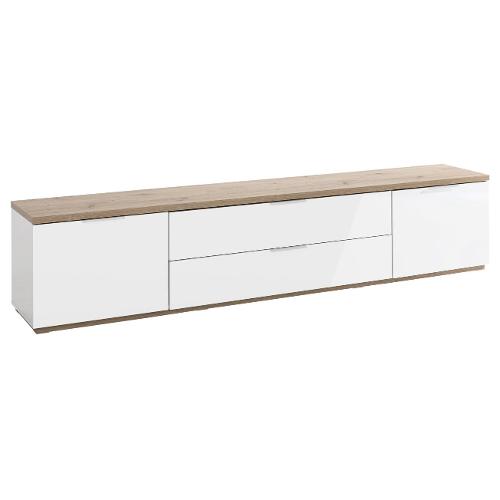 Base soggiorno Rovere e Bianco laccato Mobile KIT (240x40x50cm)