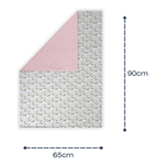 Coperta Culla Jersey/Pile Unic.Rosa PCUR