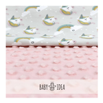 Coperta Culla Jersey/Pile Unic.Rosa PCUR