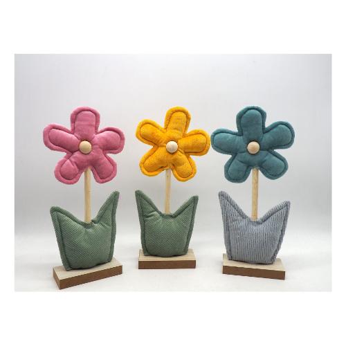 Decoro Fiore velluto con base Assortito (27 cm) 35311