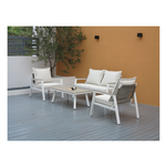 Amicasa .Salottino 4 Posti Alex Alu Bianco/Grigio