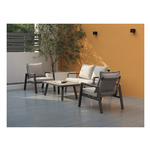 Amicasa .Salottino 4 Posti Alex Alu. Grigio/Beige