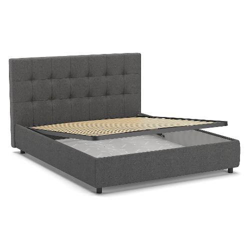 MALIBU Letto due piazze Soul 19 grigio scuro
