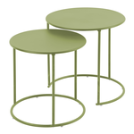 Amicasa Set 2 Tavolini Zurigo Verde Salvia