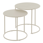 Amicasa Set 2 Tavolini Zurigo Bianco Caldo