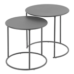 Amicasa Set 2 Tavolini Zurigo Antracite
