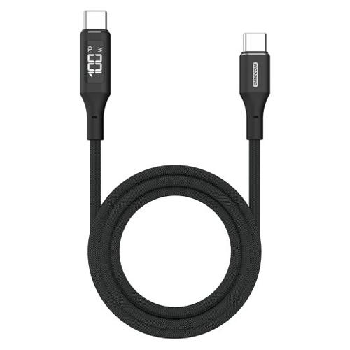 Cavo USB C 100W Led display Black 1,5m CA 1005