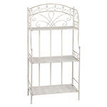 Amicasa .Scaffale Piegh. 3 Ripiani Bianco Antico