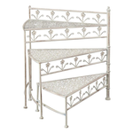 Amicasa .Scaletta Portapiante Bianco Antico