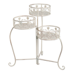 Amicasa .Portavaso Piegh. 3 Posti Bianco Antico