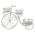 Amicasa .Bici Portapiante 3 Posti Bianco Antico