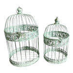 Amicasa .Set 2 Gabbiette Uccelli Green Sage
