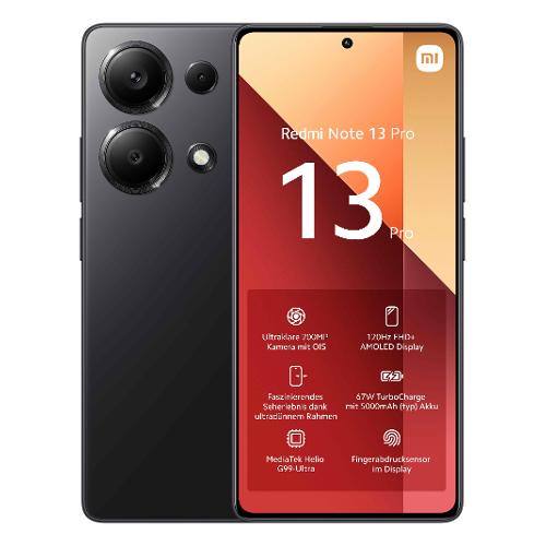 Smartphone 6,67" REDMI NOTE 13 PRO 4G Lte Midnight black 256GB MZB0FWWEU Ram 8GB