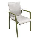 Amicasa .Poltrona Mikonos Imb Alu Tex Verde/Grig.