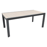 Amicasa .Tavolo Ischia Alu.180X90 Antrac/Grey