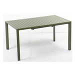 Amicasa .Tavolo Carol Alu. 140/180X80 Verde Oliva
