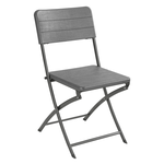 Amicasa .Sedia Pieghevole Wood Gray Yc-048