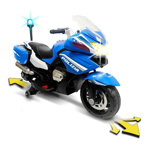 Moto 12V (113cm) POLIZIA Azzurro FEN43000