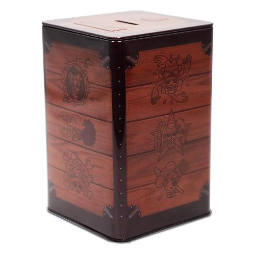 Salvadanaio Metallo (10,8x10,8x16,6cm) Straw Hat Treasure ONE PIECE Effetto legno ABYBUS019