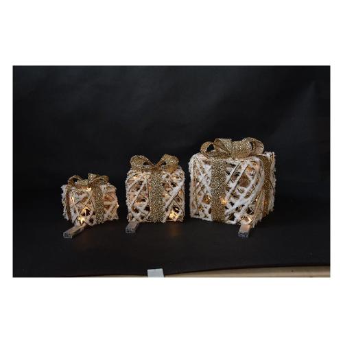 Pacchi regalo (3pz) Bianco caldo 43515