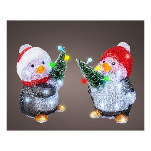 Pinguino luce fissa (26cm) (1pz) LUMINEO 24 luci - LED Bianco freddo IP44 Assortito 491273