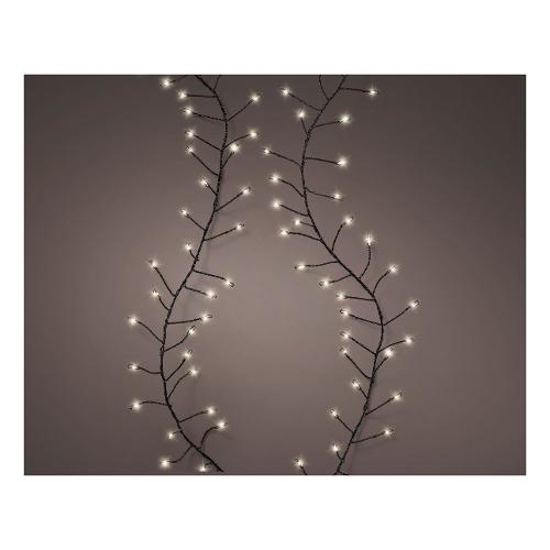 Filo Nero 960 luci - MICROLED Bianco caldo (12 + 5 mt) 8 Giochi di luce LUMINEO IP44 496716