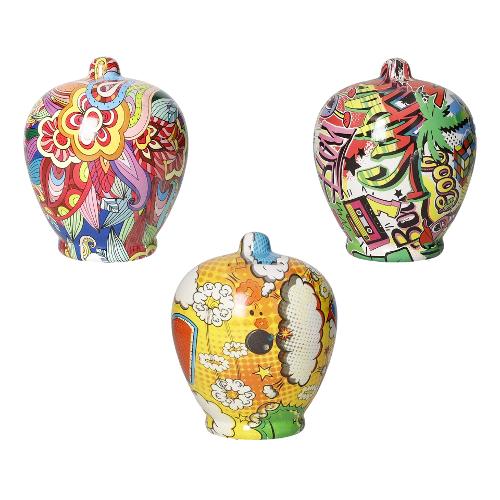Salvadanaio Ceramica (11x14cm) Classico Decorato Assortito 51255