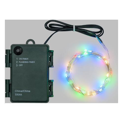 Filo Trasparente 80 luci - MICROLED Multicolore (7,9 + 0,1 mt) 8 Giochi di luce IP44 65932
